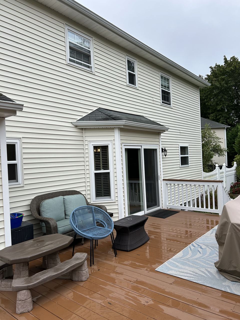 Before: back deck and sliding door